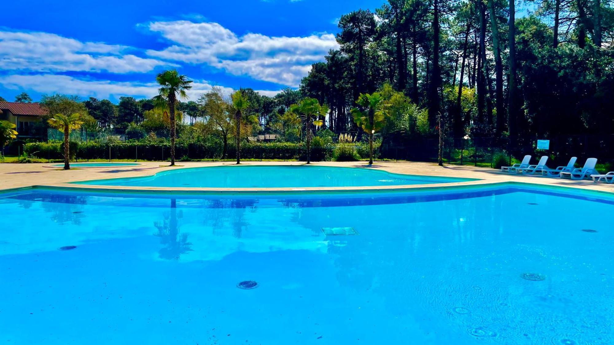 Chalet Paisible A La Plage, Piscine Et Tennis Ondres Bagian luar foto